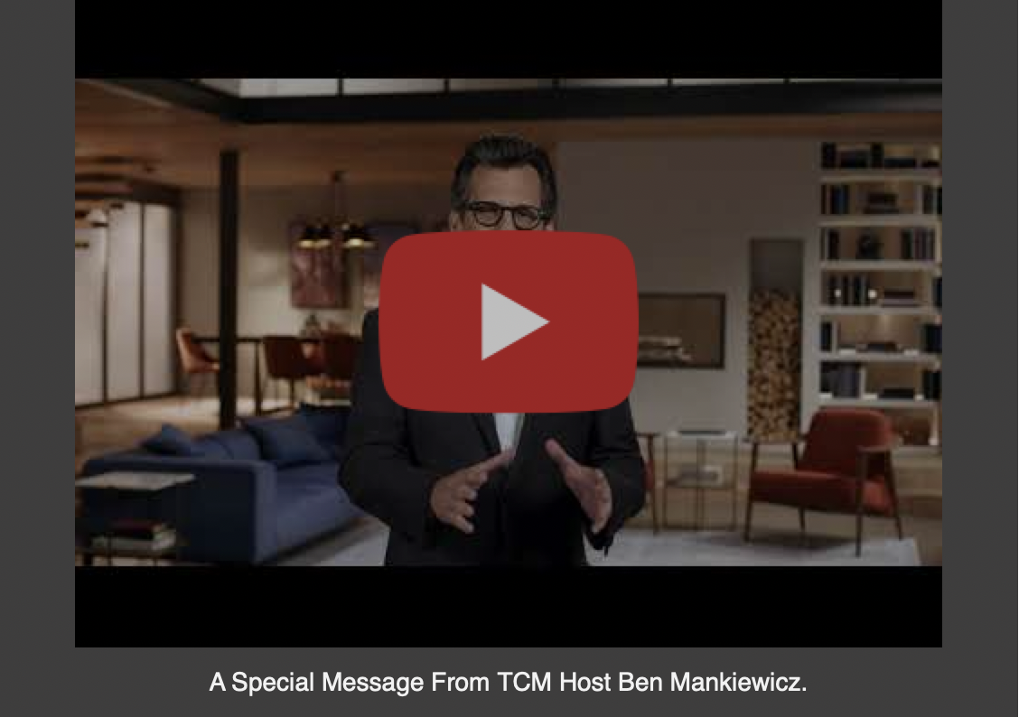 Message from Ben Mankiewicz - TCM Brand Refresh