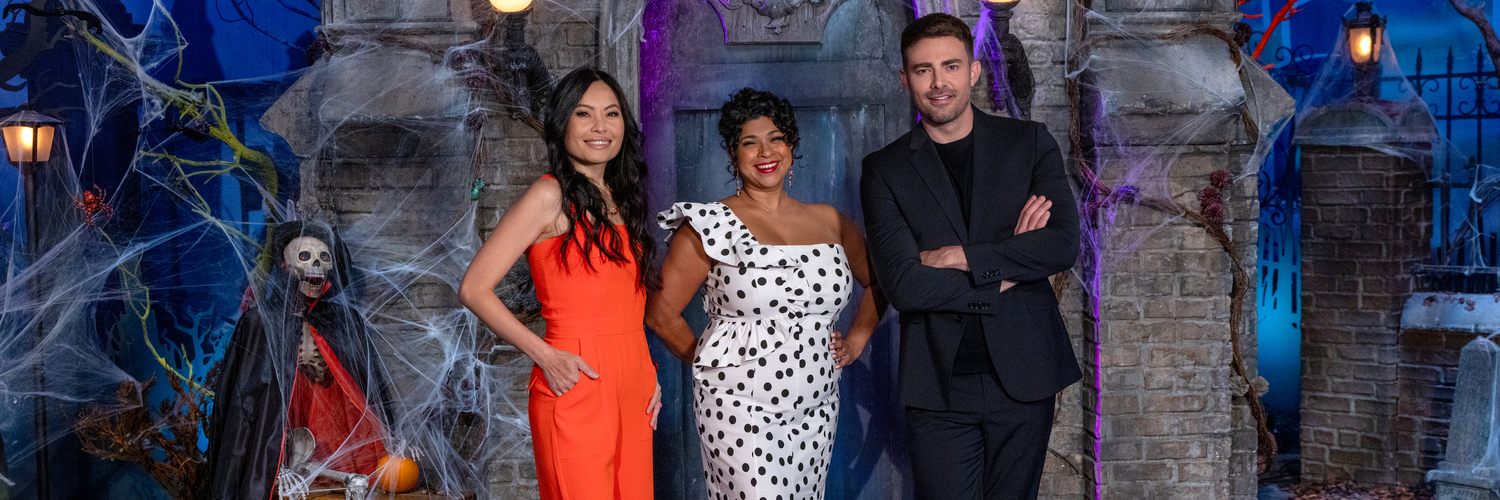 Halloween Wars.(L to R) Shinmin Li, Aarti Sequeira, and Jonathan Bennett