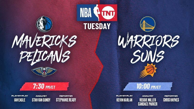 NBA on TNT's Star-Studded Doubleheader on Tuesday, Oct. 25, to Feature Golden State Warriors with Stephen Curry & Klay Thompson Visiting the Phoenix Suns with Devin Booker & Chris Paul at 10 p.m. ET