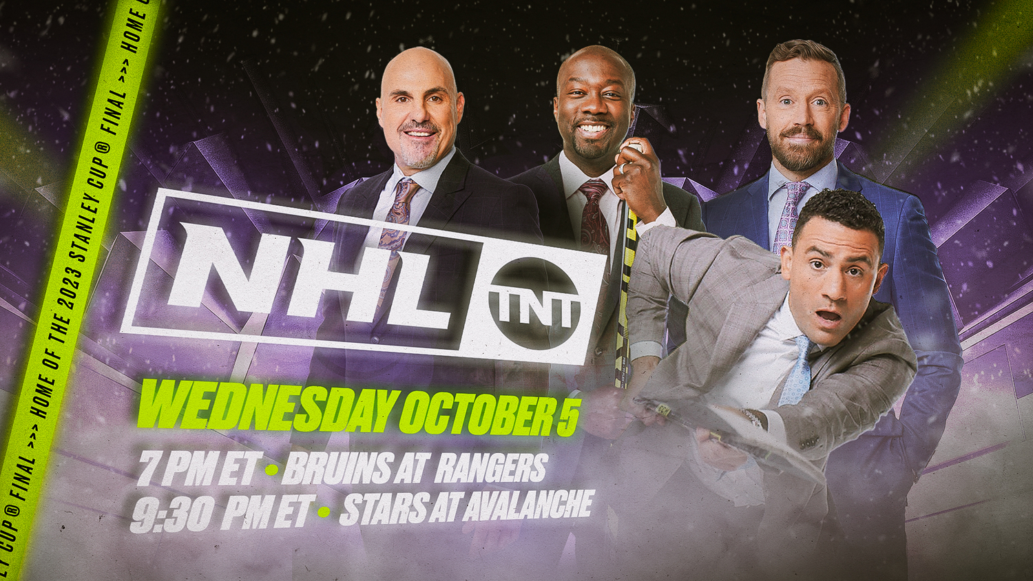 NHL on TNT to Showcase Preseason Doubleheader on Wednesday, Oct. 5 with Blockbuster Original Six Matchup - Boston Bruins at NY Rangers - at 7 p.m. ET & Stanley Cup Champions Colorado Avalanche Host Dallas Stars at 9:30 p.m. ET