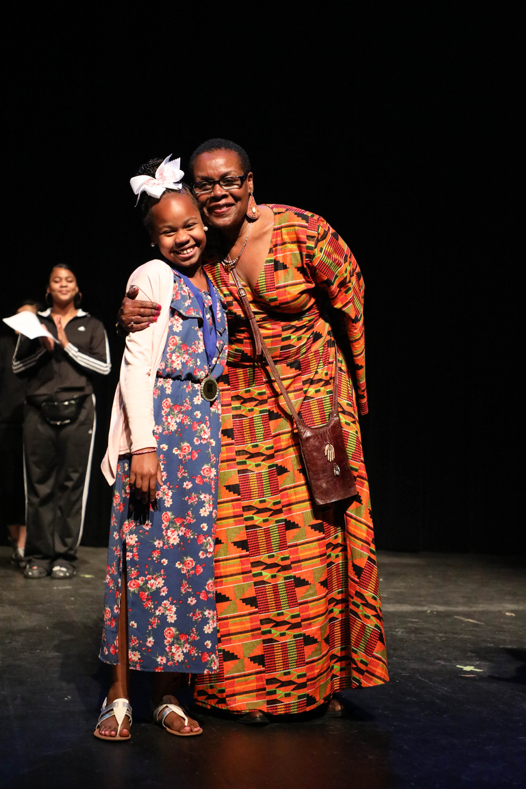 Lovely Hudson (left) with Awele Makeba (right)