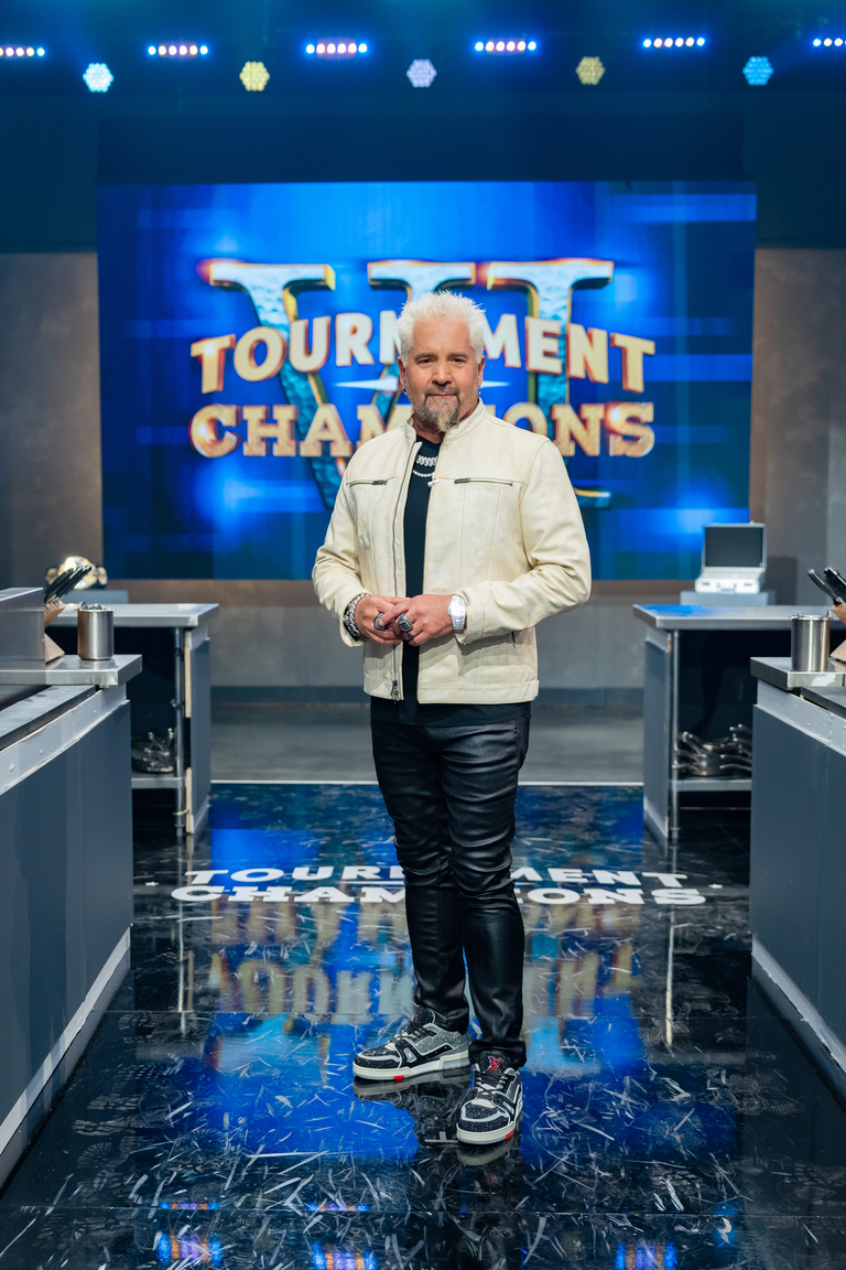 Host Guy Fieri on Food Network's Tournament of Champions VI 