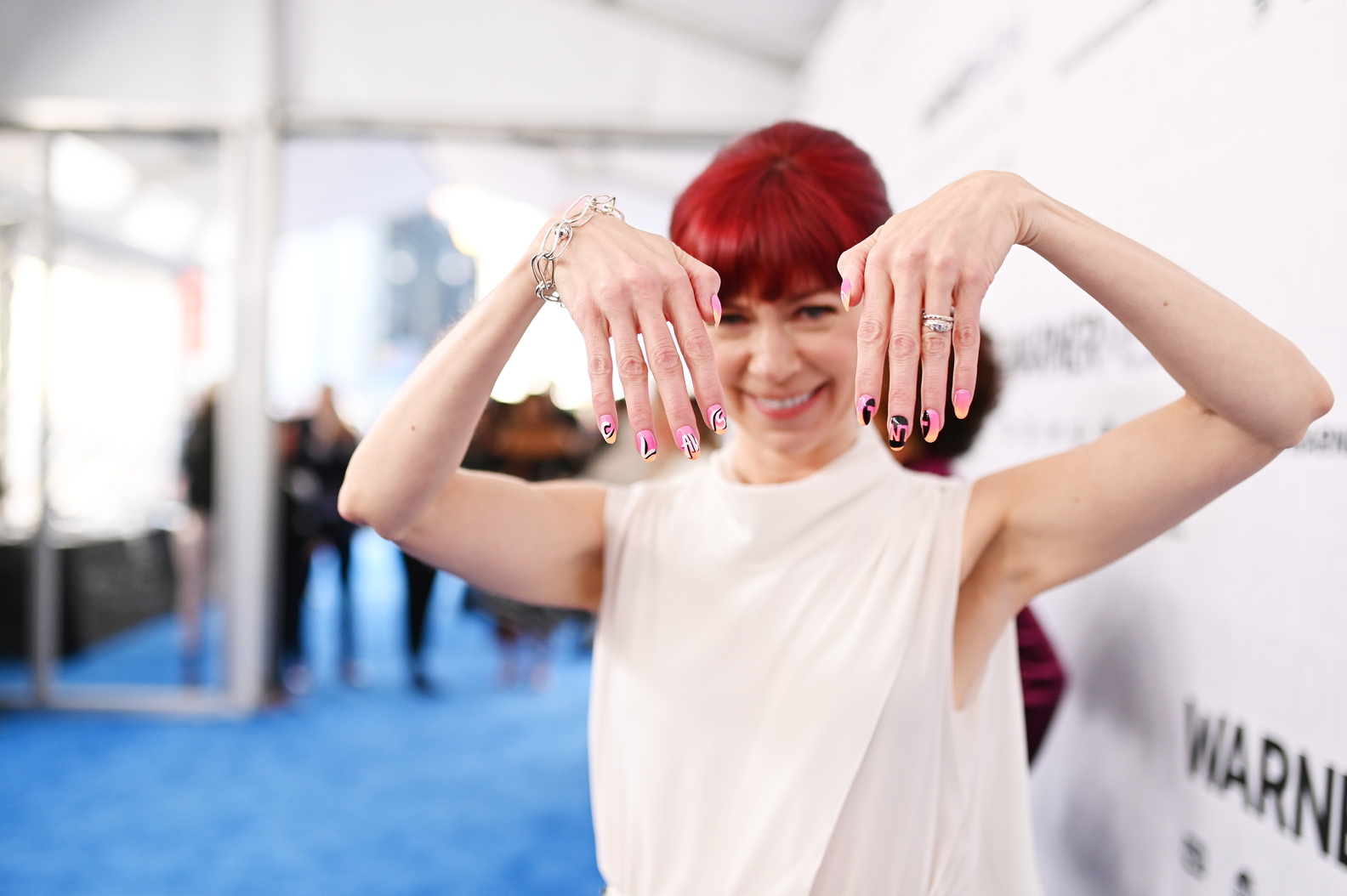 Carrie Preston of TNT’s Claws on the red carpet at WarnerMedia Upfront 2019.