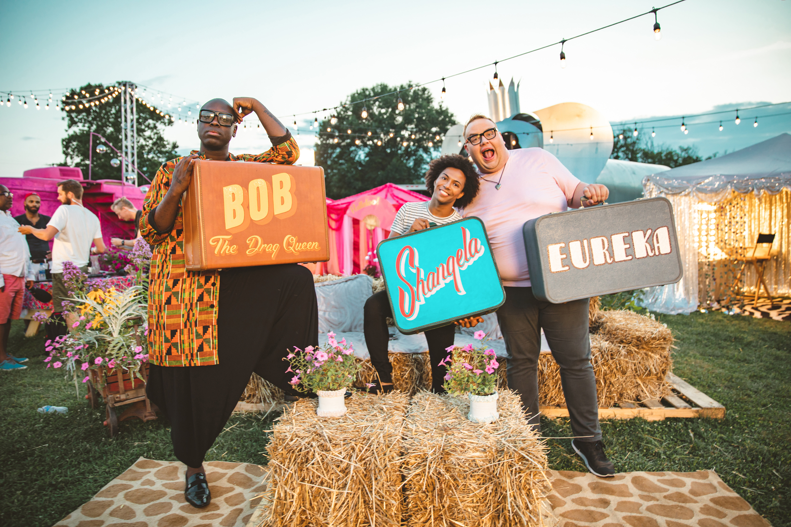 Caldwell Tidicue (Bob the Drag Queen), D.J. Pierce (Shangela), David Huggard (Eureka O’Hara)