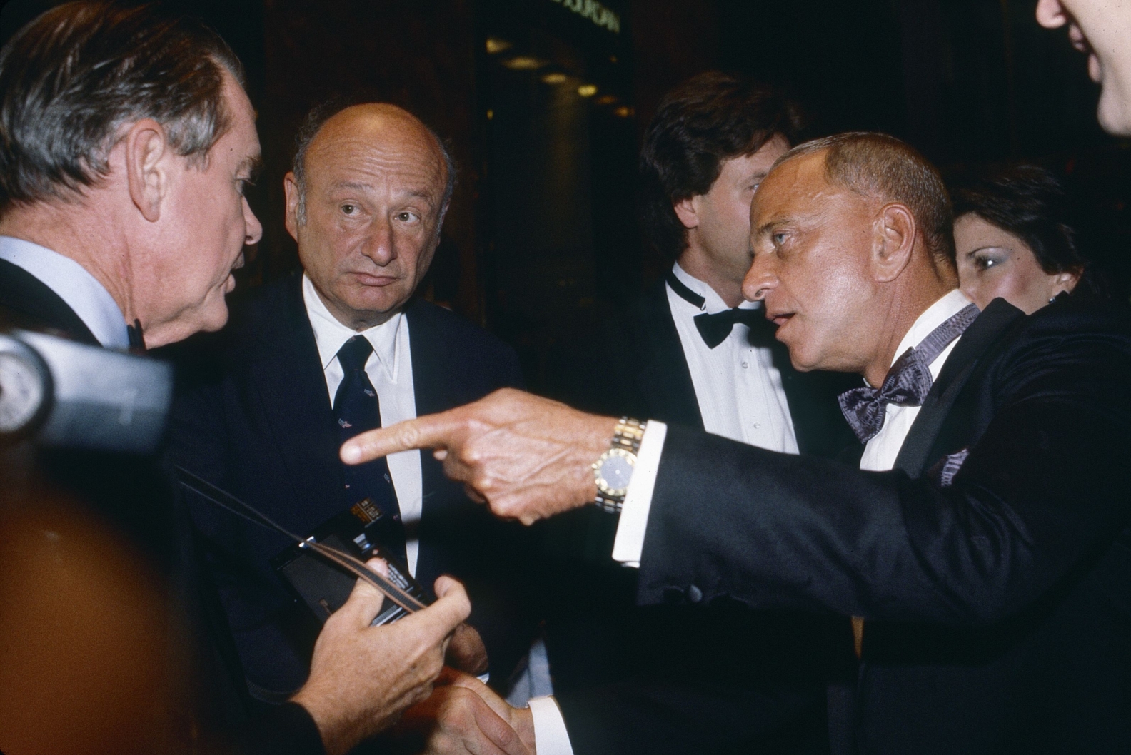 (from left) Tom Bolan, Ed Koch and Roy Cohn at an event