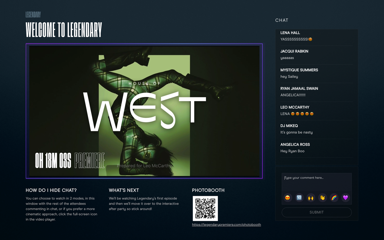 Legendary Premiere - Lobby