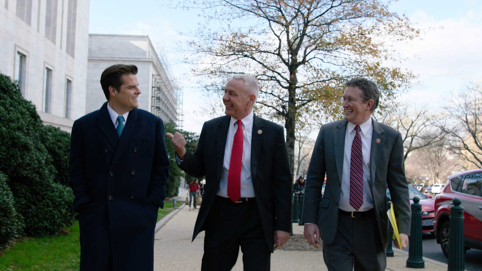 Rep. Matt Gaetz (R-FL), Rep. Ken Buck (R-CO), and Rep. Thomas Massie (R-KY)