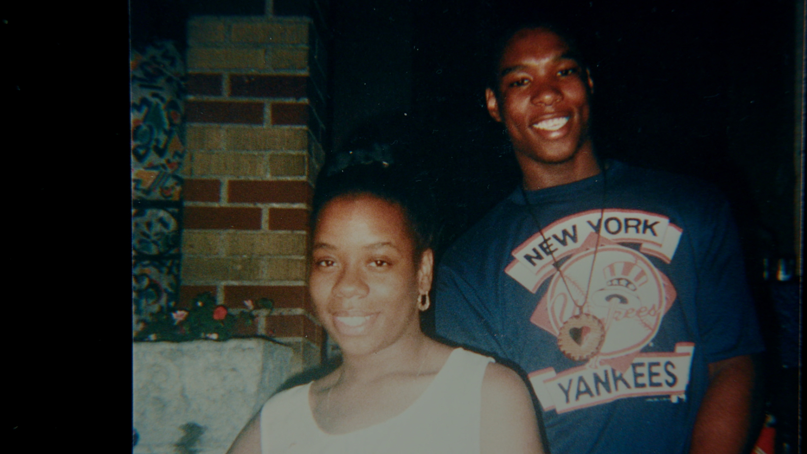 Yusuf Hawkins with his mother Diane Hawkins