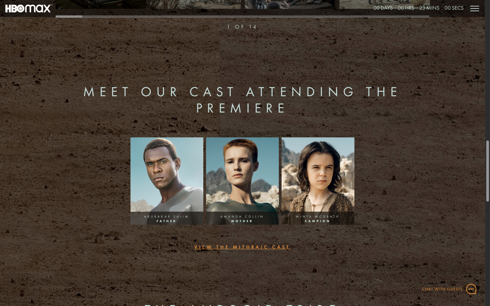 The Android Cast Attending the Raised by Wolves Premiere