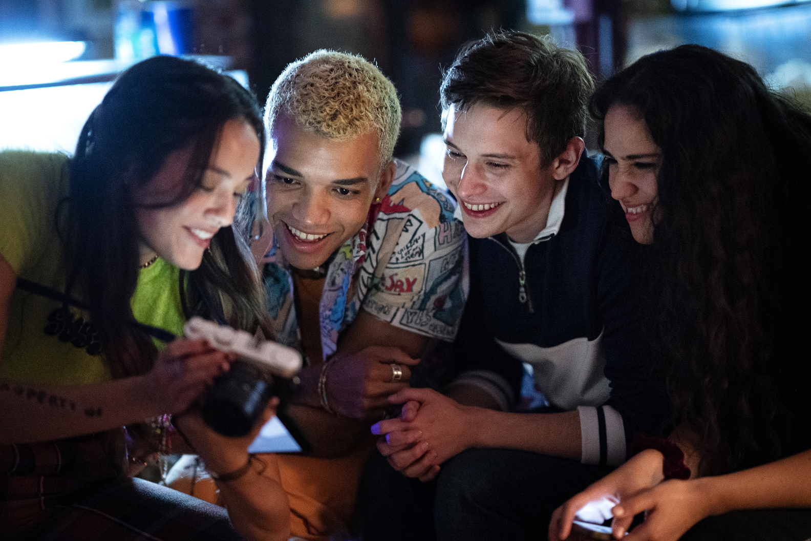 Chase Sui Wonders, Justice Smith, Uly Schlesinger, Haley Sanchez 