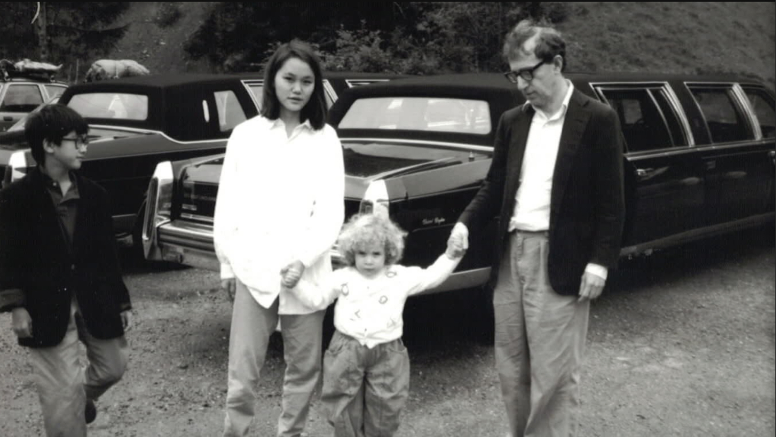 (from left) Moses Farrow, Soon-Yi Previn, Dylan Farrow, Woody Allen ...