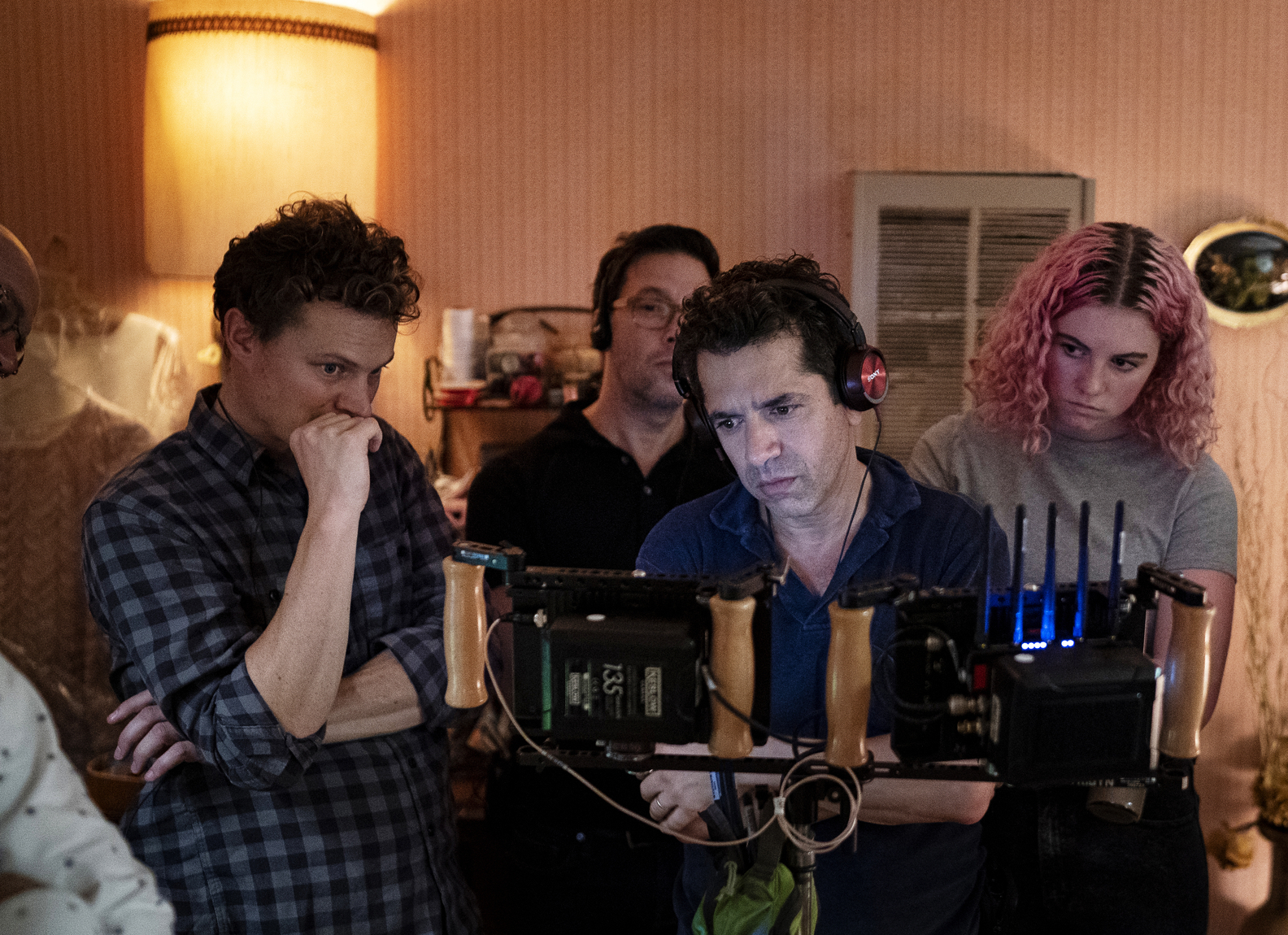 Sean Porter (DP), Ben Barnz (EP- he is the one in the back), Daniel Barnz (Co-creator, Director & EP), and Zelda Barnz (Co-creator, EP)