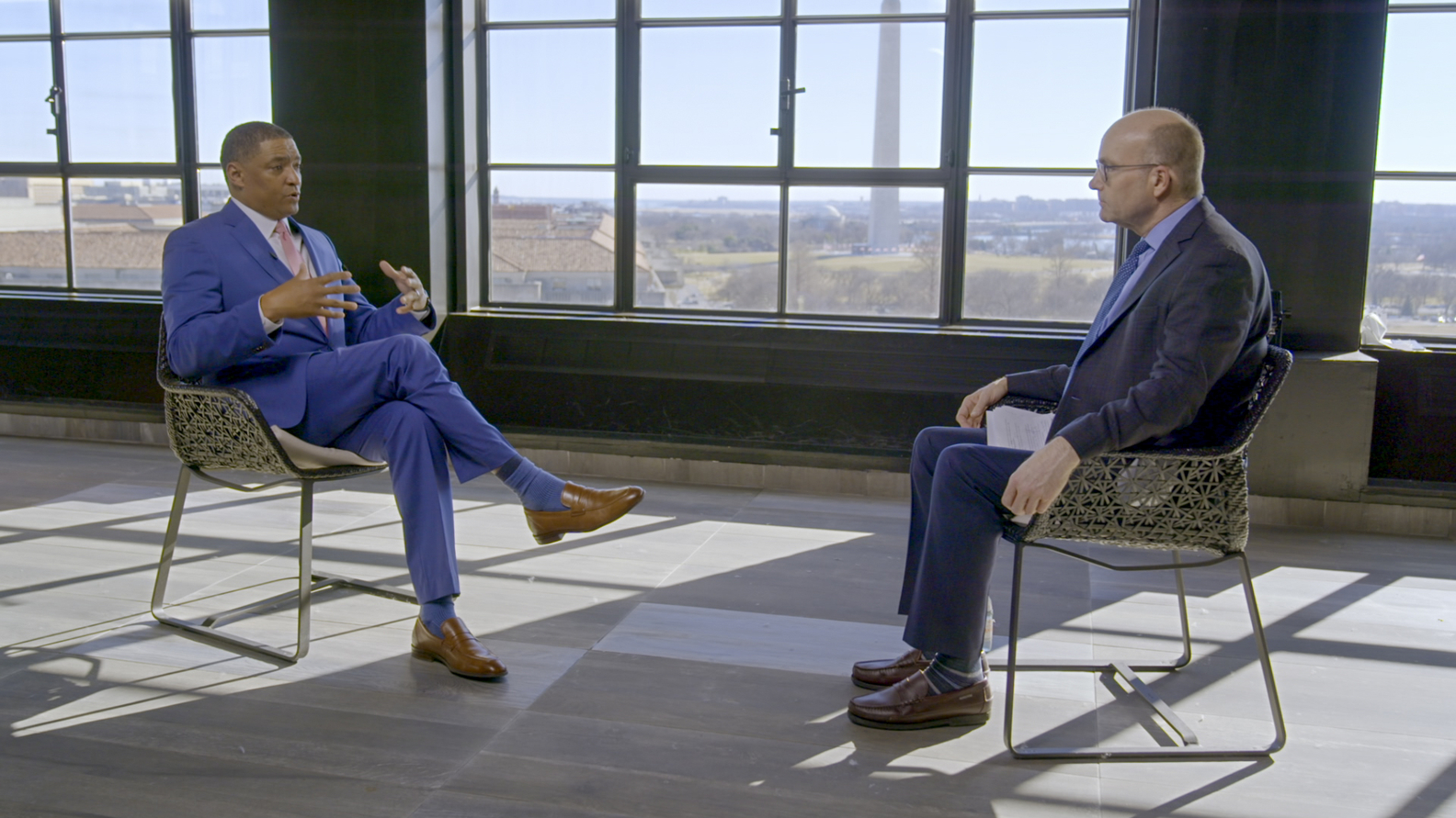 Cedric Richmond, senior advisor to the president; Axios co-founder Mike Allen