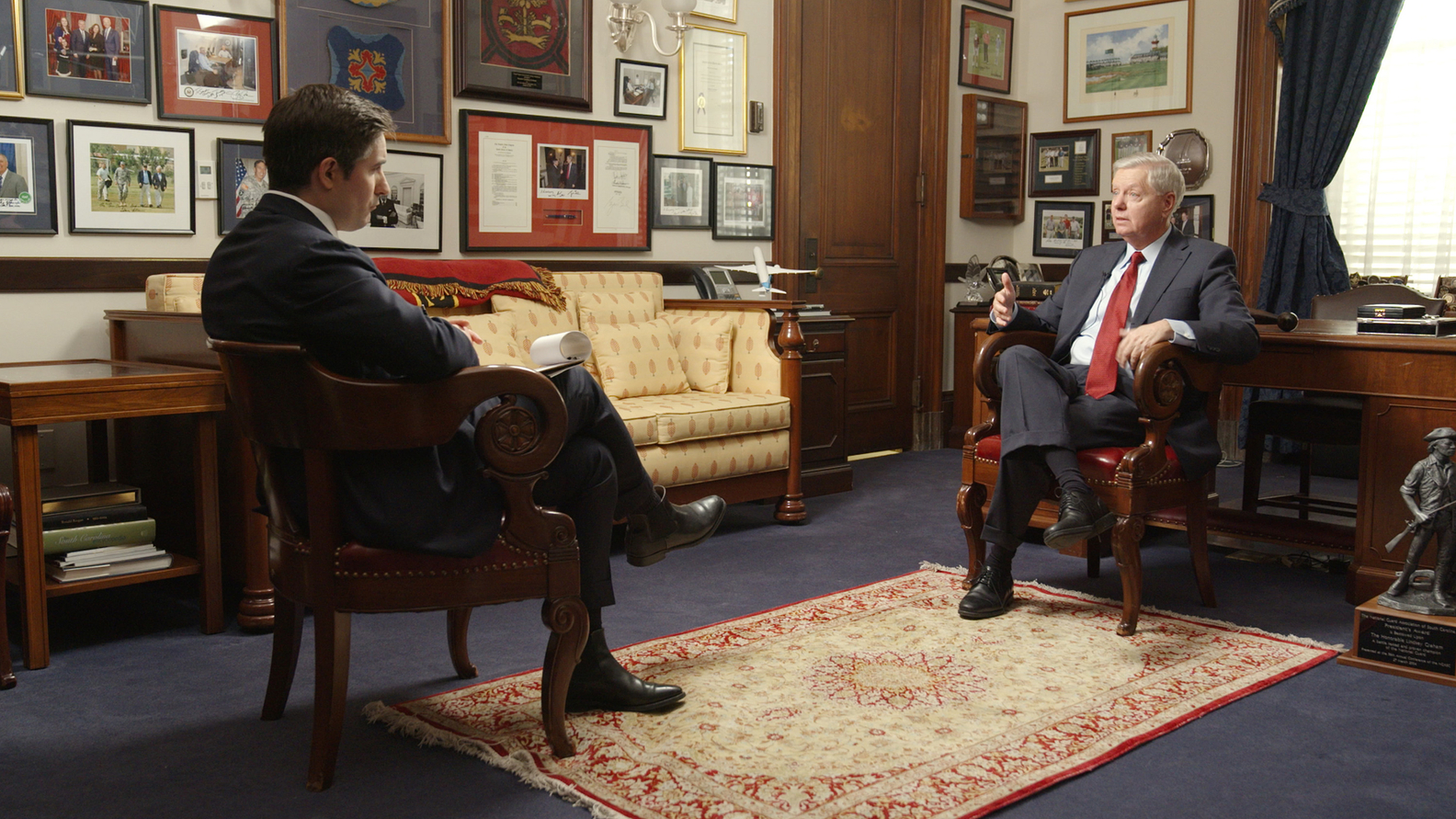 Axios National Political Correspondent Jonathan Swan, Senator Lindsey Graham (R-SC)