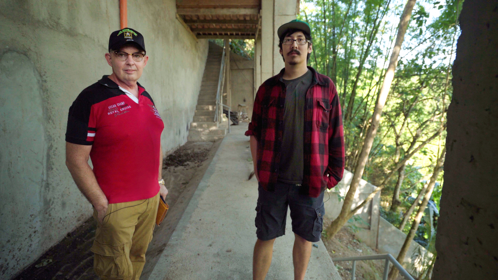 Jim Watkins with his son, Ron Watkins