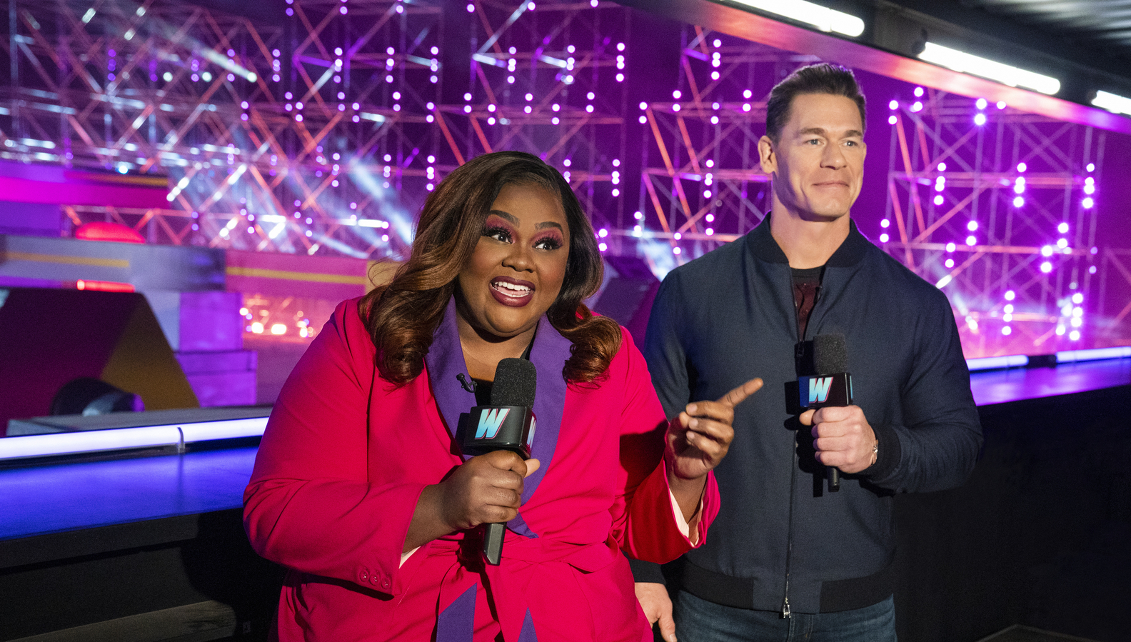 John Cena and Nicole Byer 
