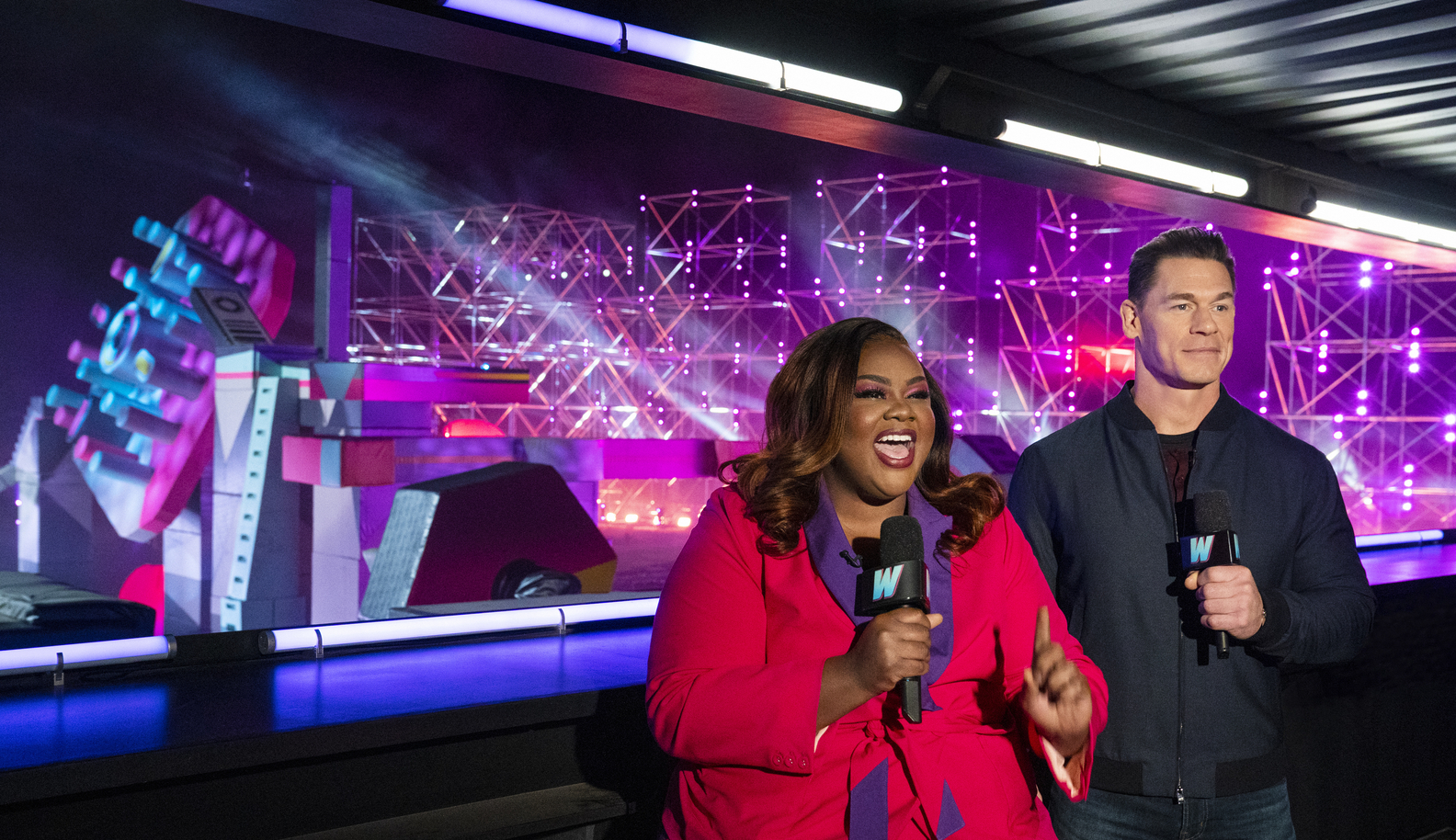 John Cena and Nicole Byer 
