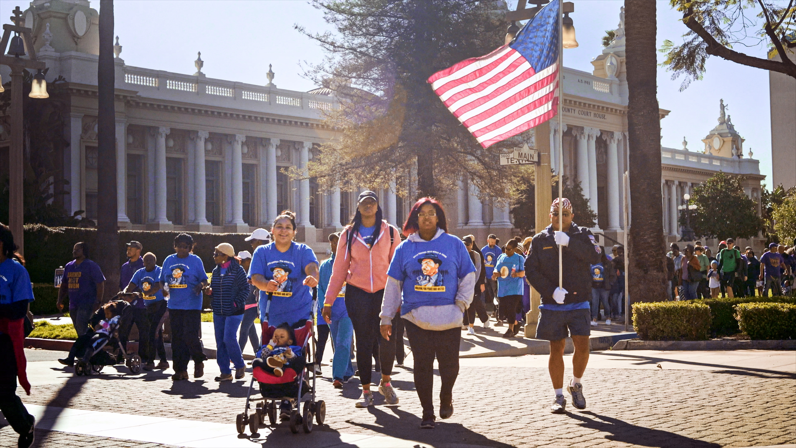 Martin Luther King Day march in Riverside, California