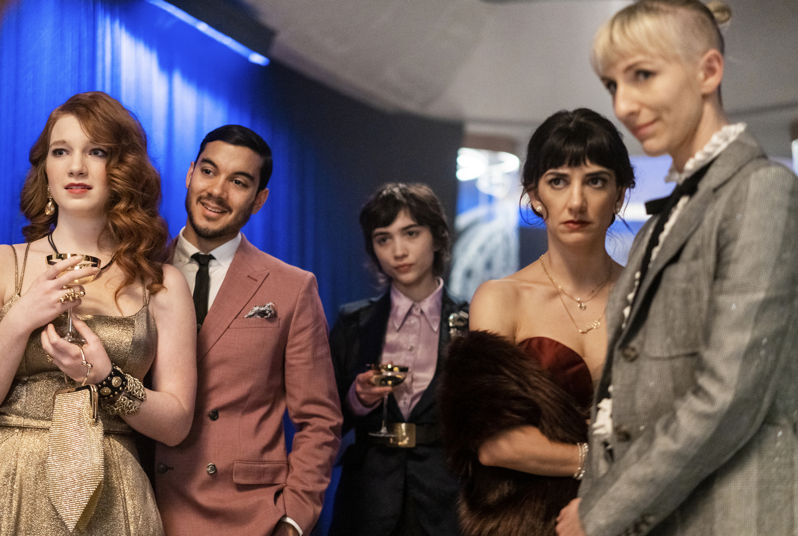 Annalise Basso, Sam Otto, Rowan Blanchard, Sheila Vand, and Mickey Sumner