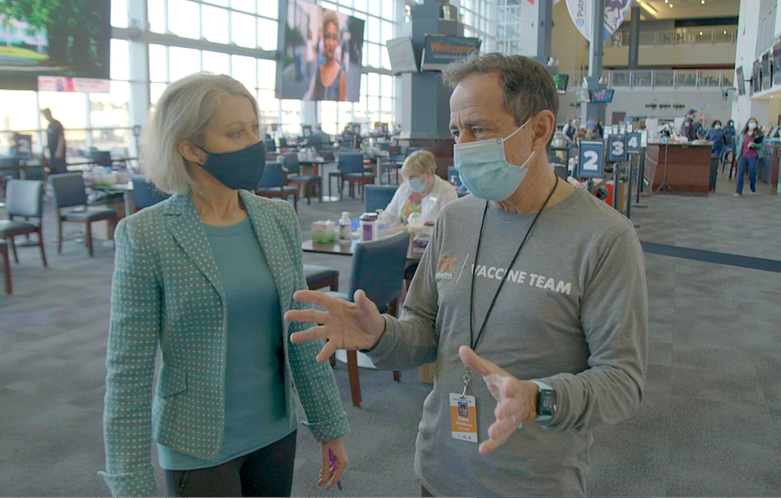 Correspondent Andrea Kremer with Dave McGillivray