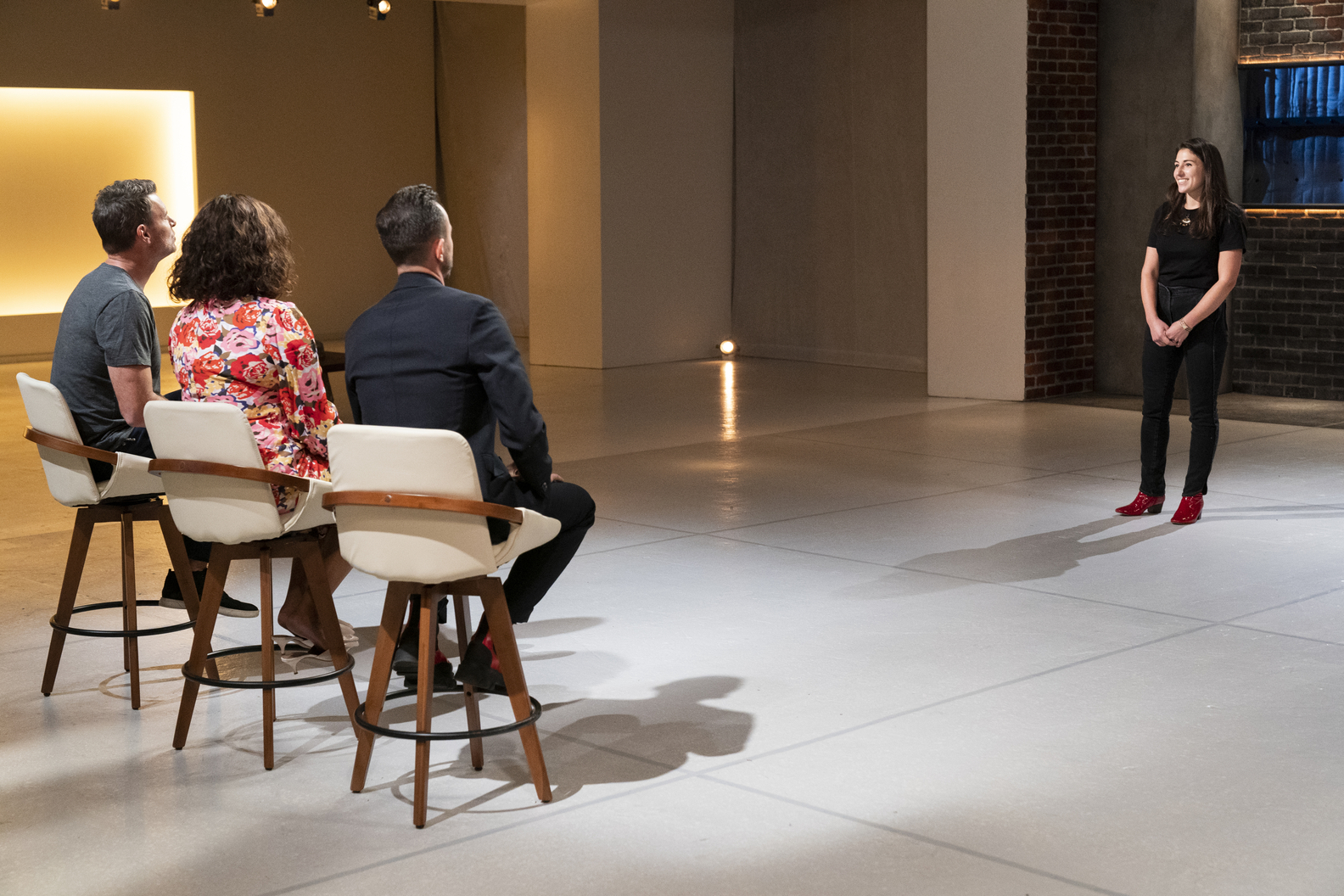 Scott Foley (host and judge), Brigette Romanek (judge), Fernando Mastrangelo (judge) Contestant Arielle Assouline-Lichten