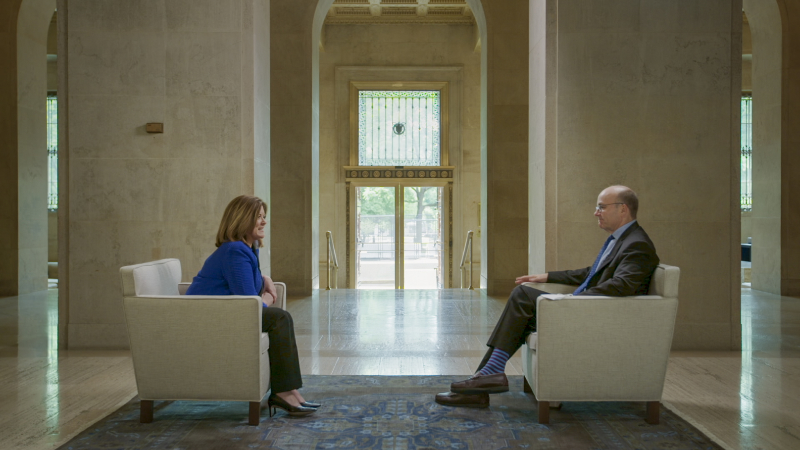 Suzanne Clark, President & CEO, U.S. Chamber of Commerce; Axios Co-Founder Mike Allen