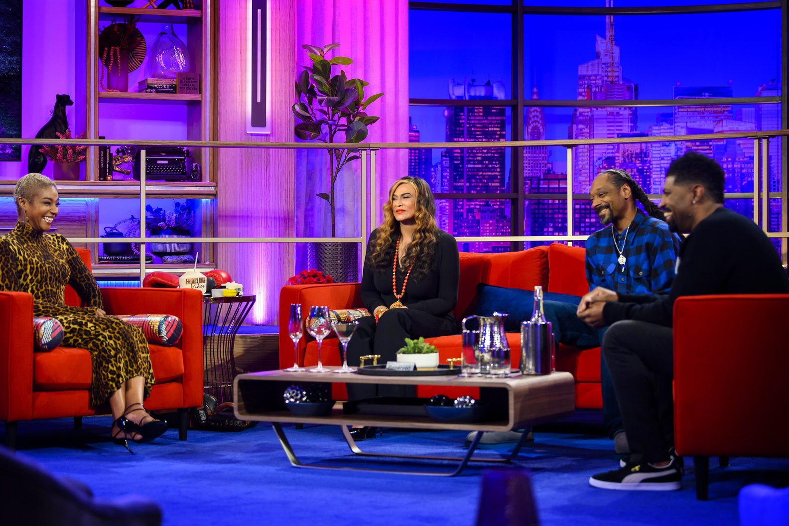 Tiffany Haddish, Tina Knowles-Lawson, Snoop Dogg & Deon Cole 