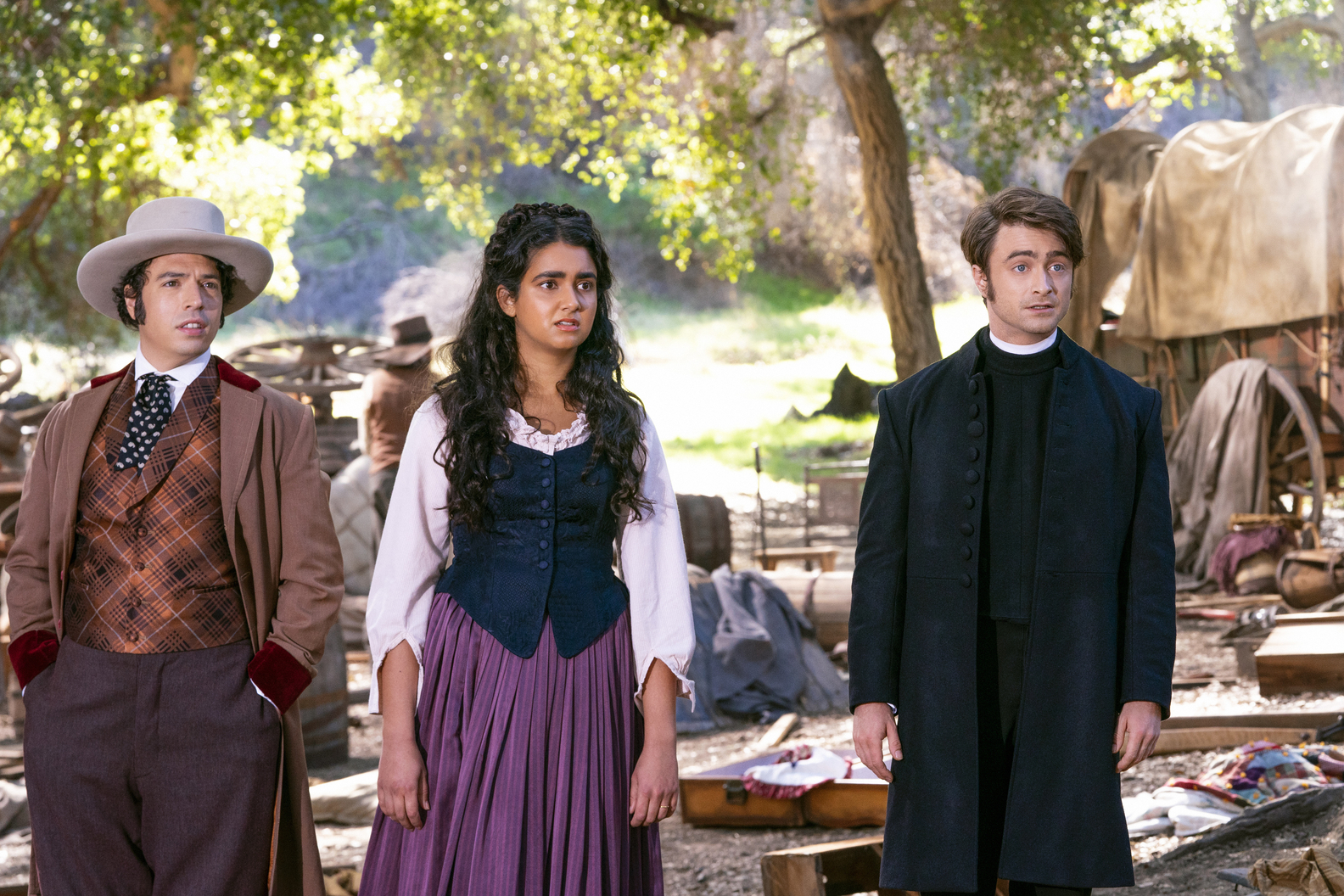 Jon Bass, Geraldine Viswanathan & Daniel Radcliffe