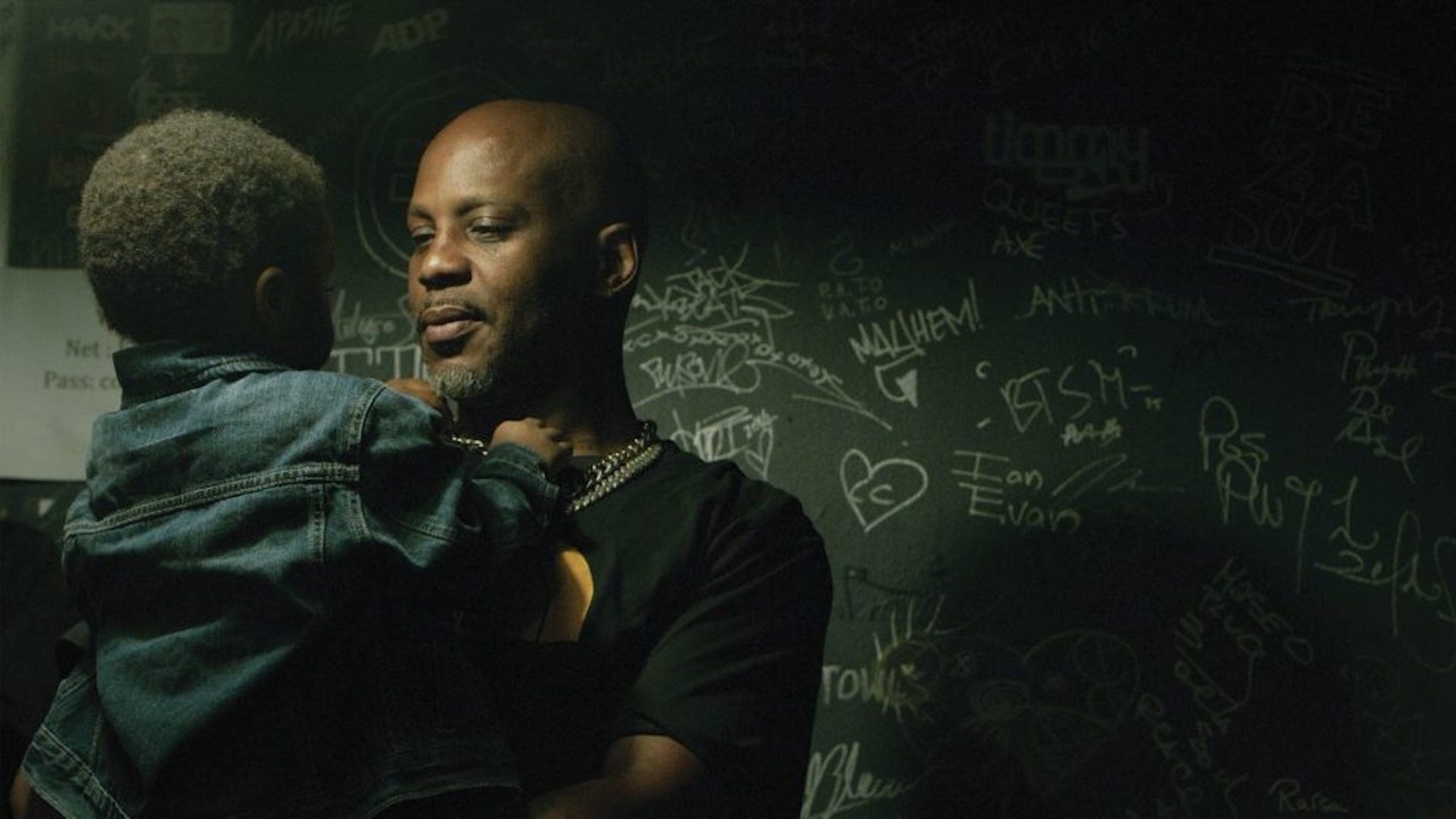 Earl “DMX” Simmons with his son Exodus in the green room at the El Rey Theater in Albuquerque, NM (2019)