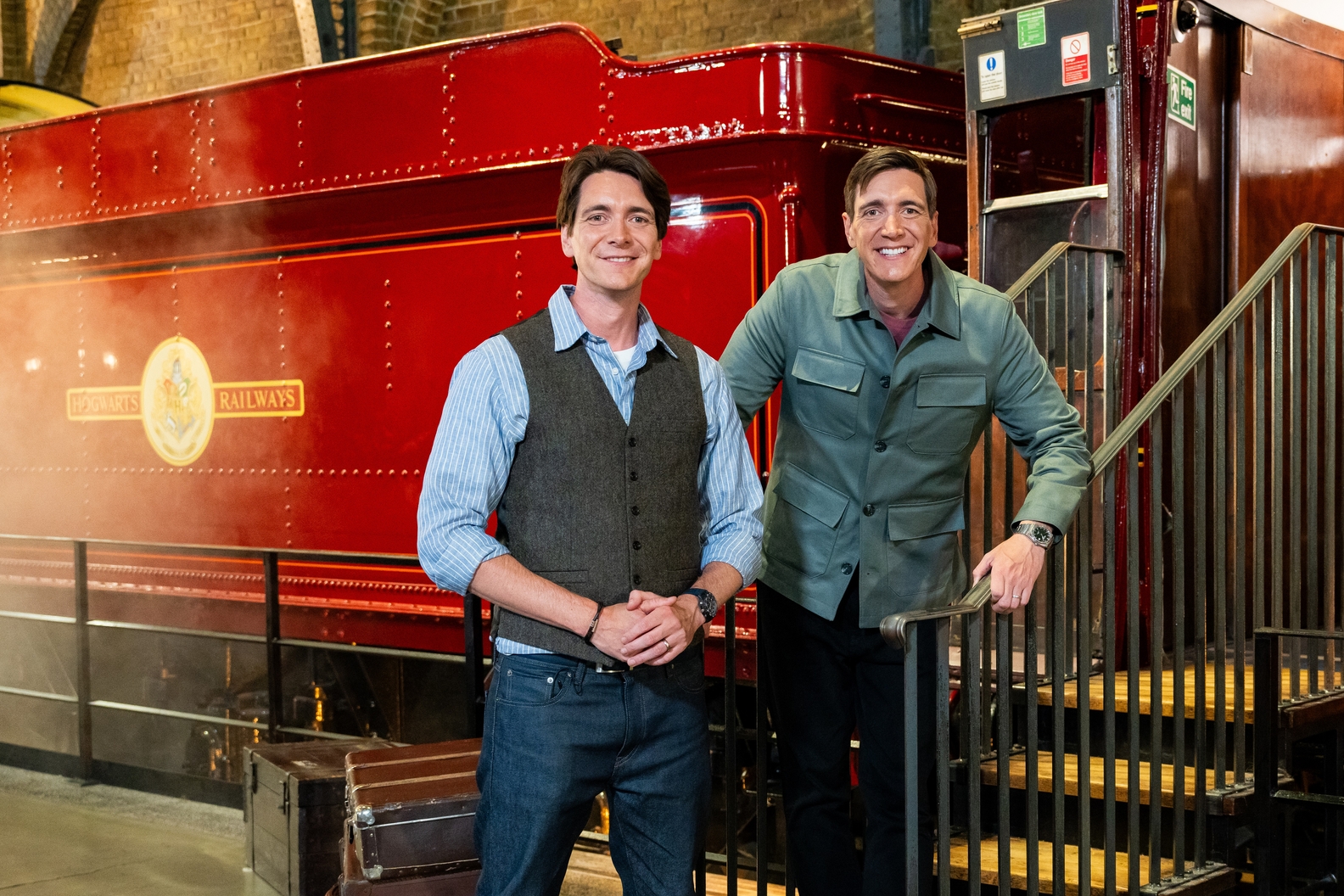 Host James and Oliver Phelps - Food Network's Harry Potter Wizards of Baking