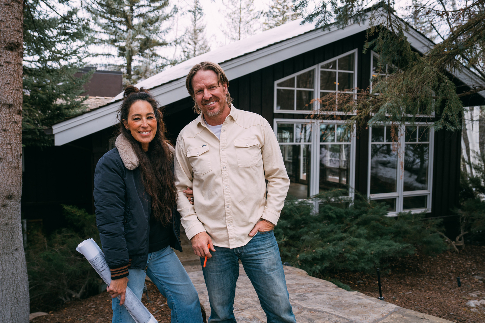 Chip and Joanna Gaines as seen on Fixer Upper: Colorado Mountain House 