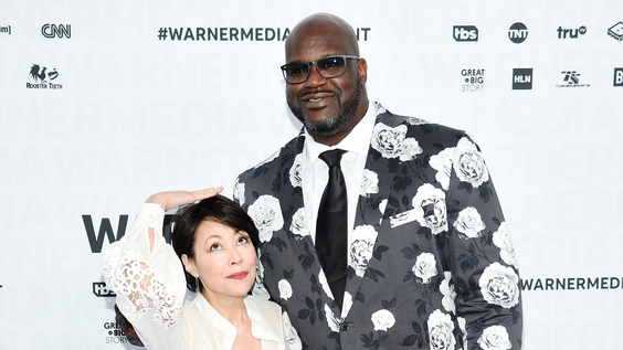 Ann Curry of TNT’s Chasing the Cure and Shaquille O'Neal of TNT’s Shaq Life and Inside The NBA at WarnerMedia Upfront 2019
