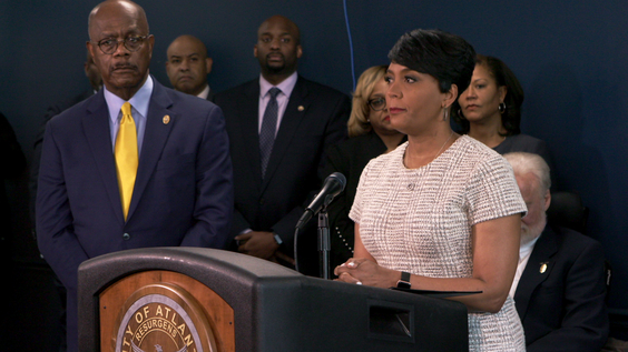 Mayor Keisha Lance Bottoms (right)