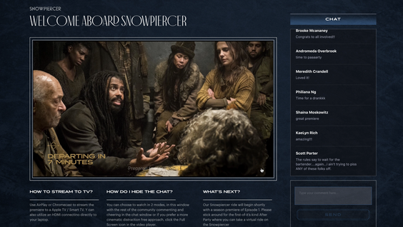 Snowpiercer Virtual Premiere Party