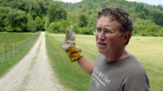 Rep. Thomas Massie (R-KY) on his farm in Kentucky