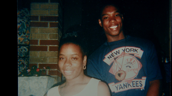 Yusuf Hawkins with his mother Diane Hawkins