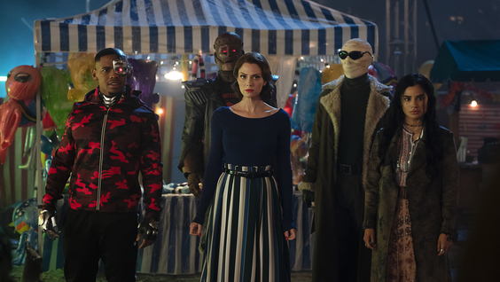 Joivan Wade, Brendan Fraser as "Robotman", April Bowlby, Matt Bomer, Diane Guerrero