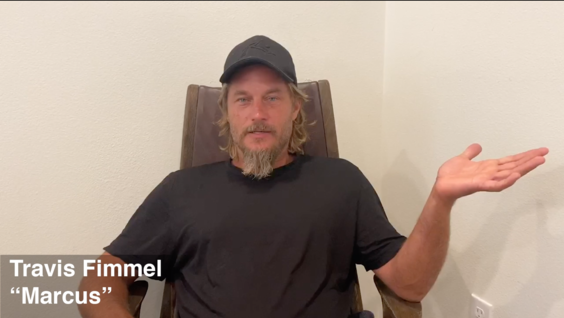 Travis Fimmel at the Raised by Wolves Virtual Premiere