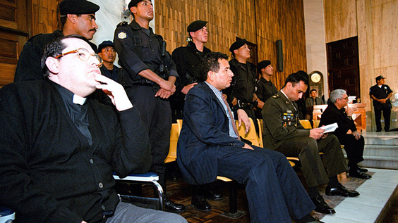 The accused during the Gerardi murder trial