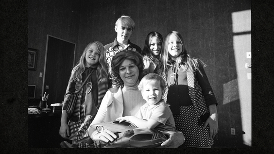 Elizabeth Carmichael with her family