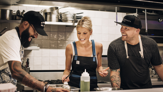 Justin Sutherland, Charlotte McKinney, Jeremy Ford 