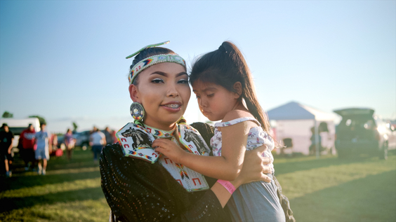 Mother and child in South Dakota