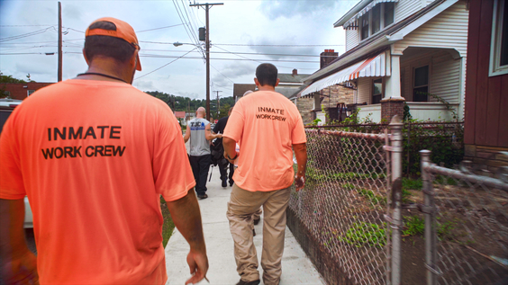 West Invest Inmate work crew in Charleston, West Virginia