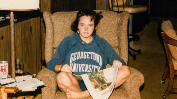 Michelle McNamara as a teen