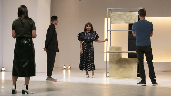 Arielle Assouline-Lichten (contestant), Fernando Mastrangelo (judge), Brigette Romanek (judge), Scott Foley (host and judge)