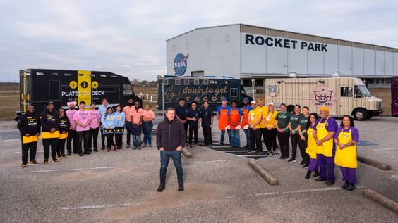 The Great Food Truck Race Games on the Gulf host Tyler Florence and competitors.jpeg