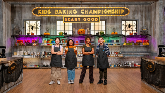 Contestants on Food Network's Kids Baking Championship Scary Good