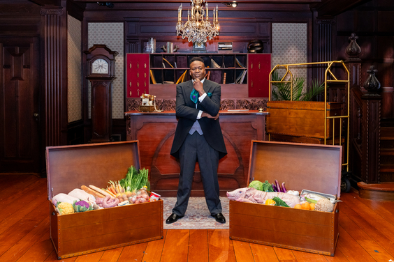 Host Tituss Burgess in Food Network's Last Bite Hotel