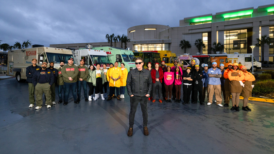 Tyler Florence and the teams from The Great Food Truck Race Truckin' Awesome on Food Network