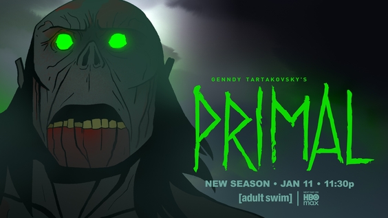 THE EPIC SAGA CONTINUES AS EMMY® AWARD WINNING SERIES “GENNDY TARTAKOVSKY’S PRIMAL”  RETURNS TO ADULT SWIM JANUARY 11